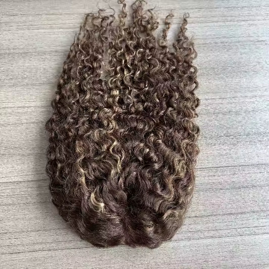 Suzie 3x5  Balayage Curly Topper Grade 12A  Virgin 100% European Remy Hair