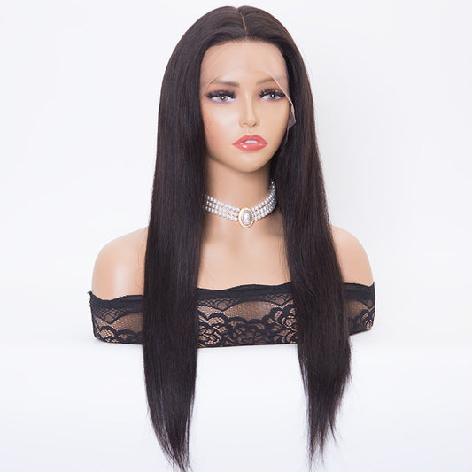 Calista Silk top 13*4 lace front wigs in natural black color human remy hair