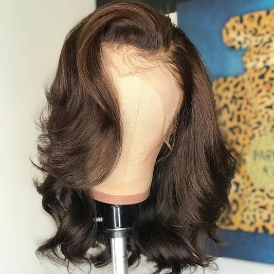 CAMELIA Ombre 1b27 Color Curly Short Bob HD Transparent Lace Front Wig Natural Hairline Virgin Hair Wig 13x4 Lace Front