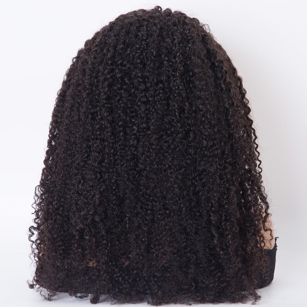 TATIANNA 20 inch Curly texture natural black single knots 13x6