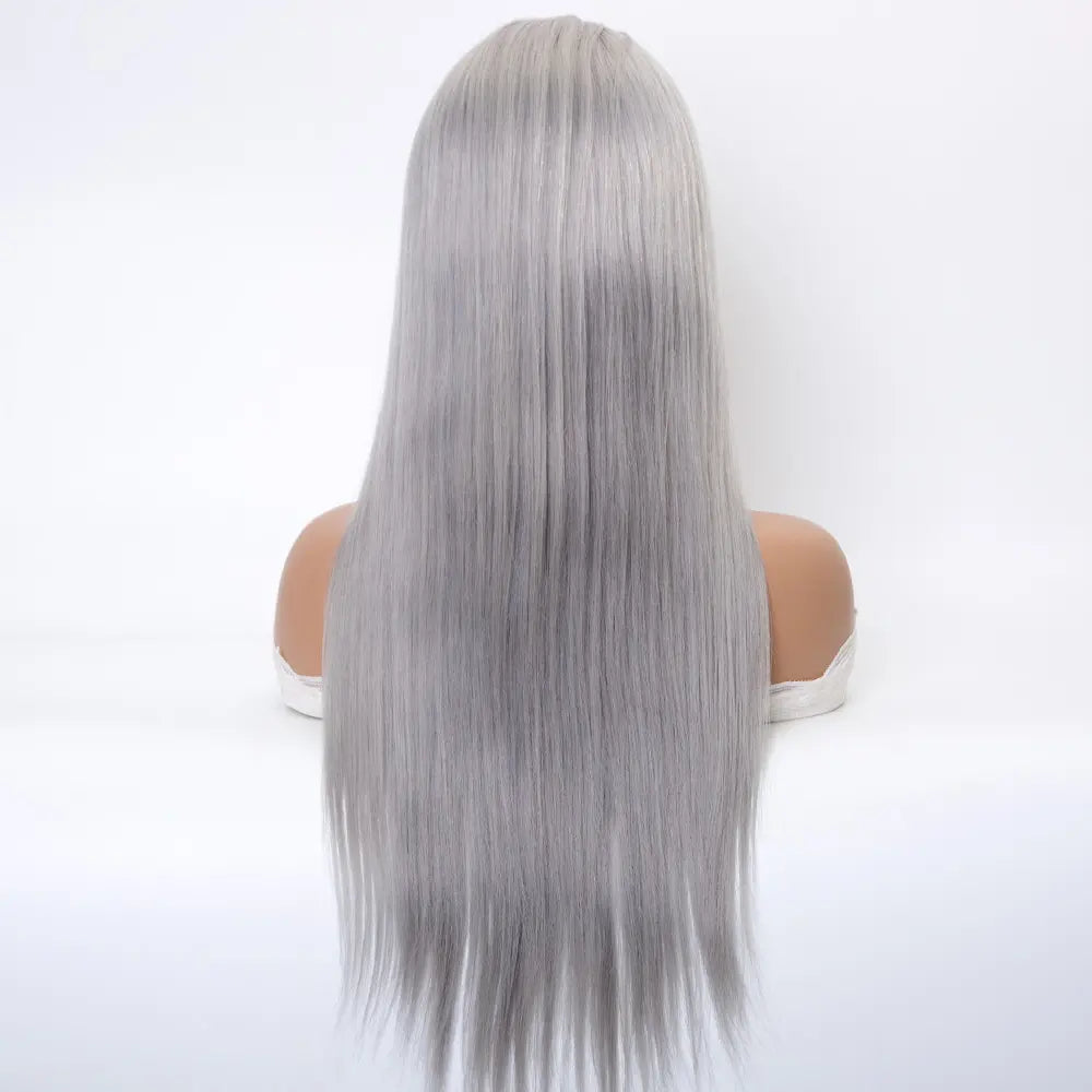 CRYSTAL Grey color full lace wig full hand tied wig high quality virgin human hair