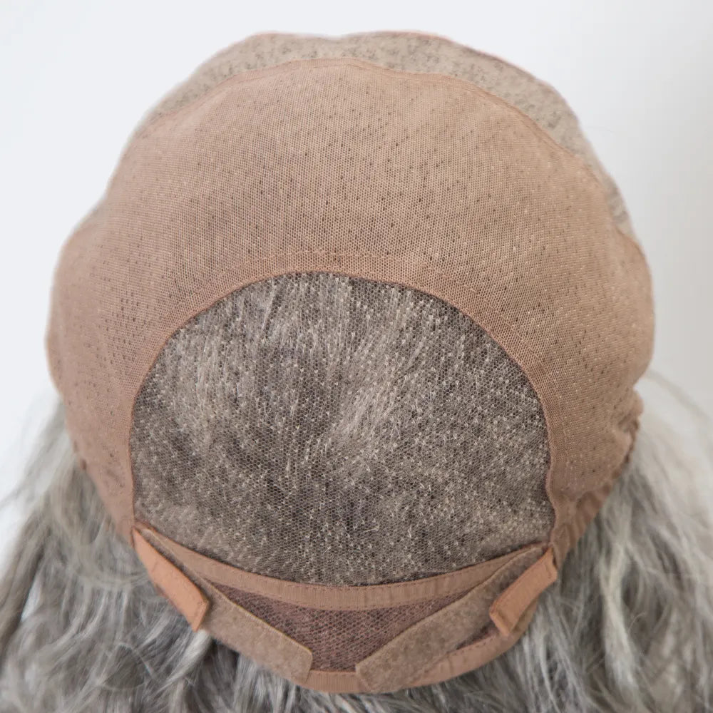 JULIE 10 inch Salt and Pepper Mono top 100% European Virgin Human Hair