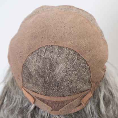 JULIE 10 inch Salt and Pepper Mono top 100% European Virgin Human Hair
