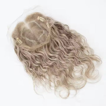 Lois Curly 5x7" Lace Topper Full Hand Tied 12A Grade Cuticle-Aligned 100% European Virgin Remy Hair Topper
