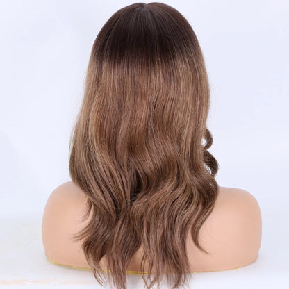ANGELA  12A Grade Brown Balayage Silk Top 100% European Virgin Raw Hair