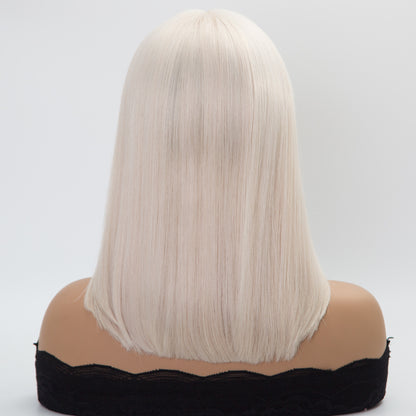 DAKOTA 12" Bob Single Knots Double Drawn 12A Grade White Blonde HD lace Top