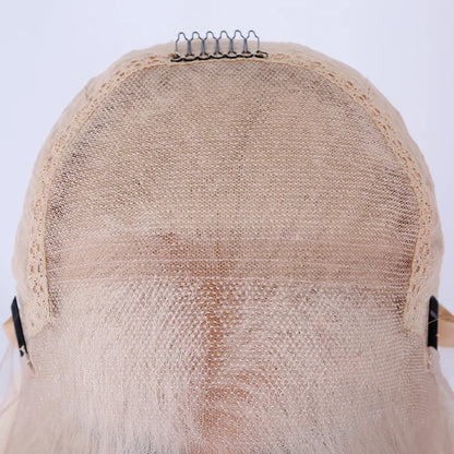 ESTELLE Light Ash Blonde Highlight  HD 13x6 Lace Frontal Wig Long Wavy European hair wig