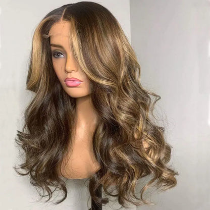 KARINA 20 Inch  Brown Balayage European 13x6 HD Virgin Human Hair
