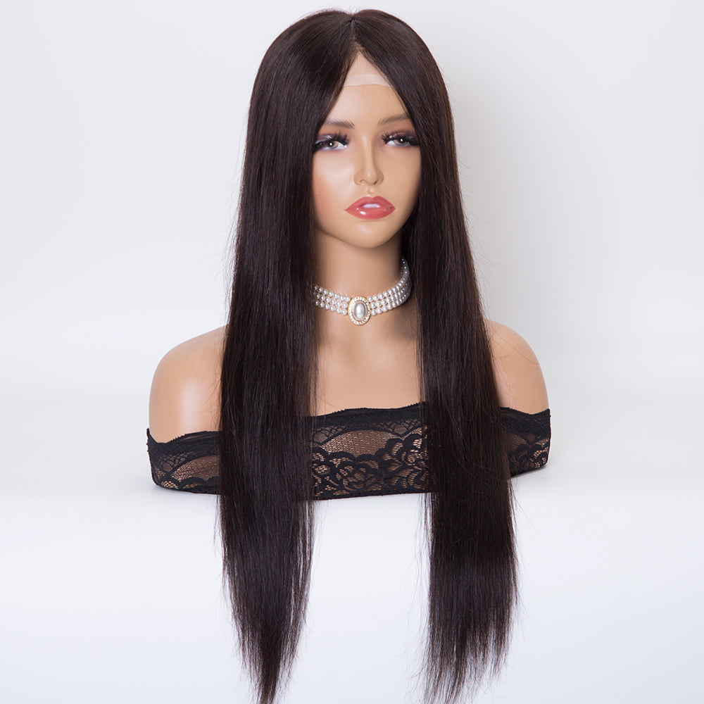 22 inch #2 color Fully hand tied silk top European virgin human hair toppers for women