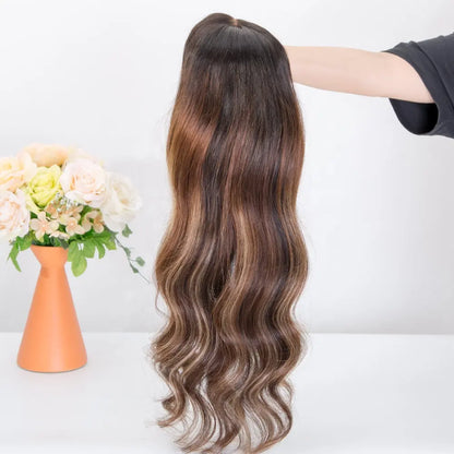 EDEN 24" HD lace front wig single knots balayage color wig