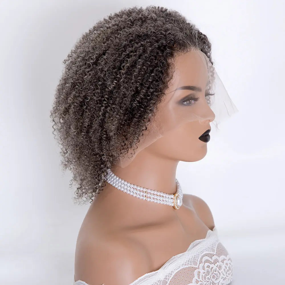 Gabrielle Natural Color Mix White Blonde Full Lace Curly 100% Indian Virgin Hair