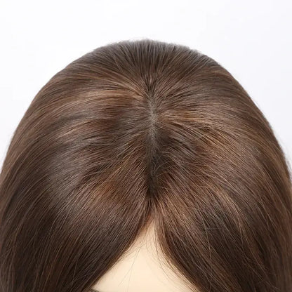 REBECCA Skin Top European Human Hair Kosher Wig with Highlights