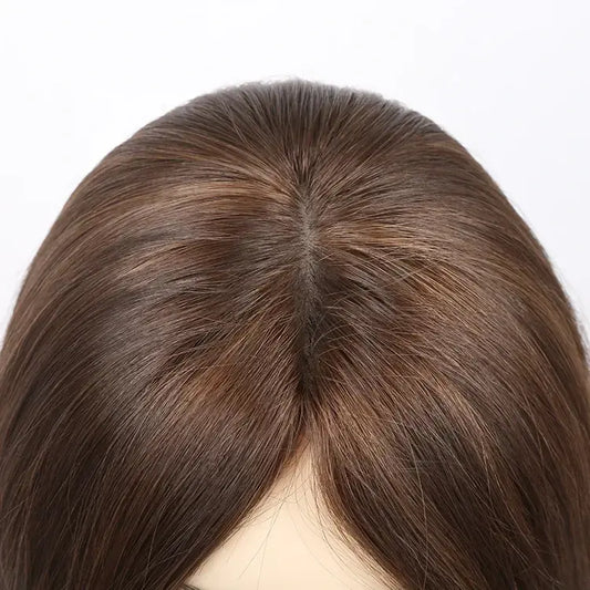 REBECCA Skin Top European Human Hair Kosher Wig with Highlights