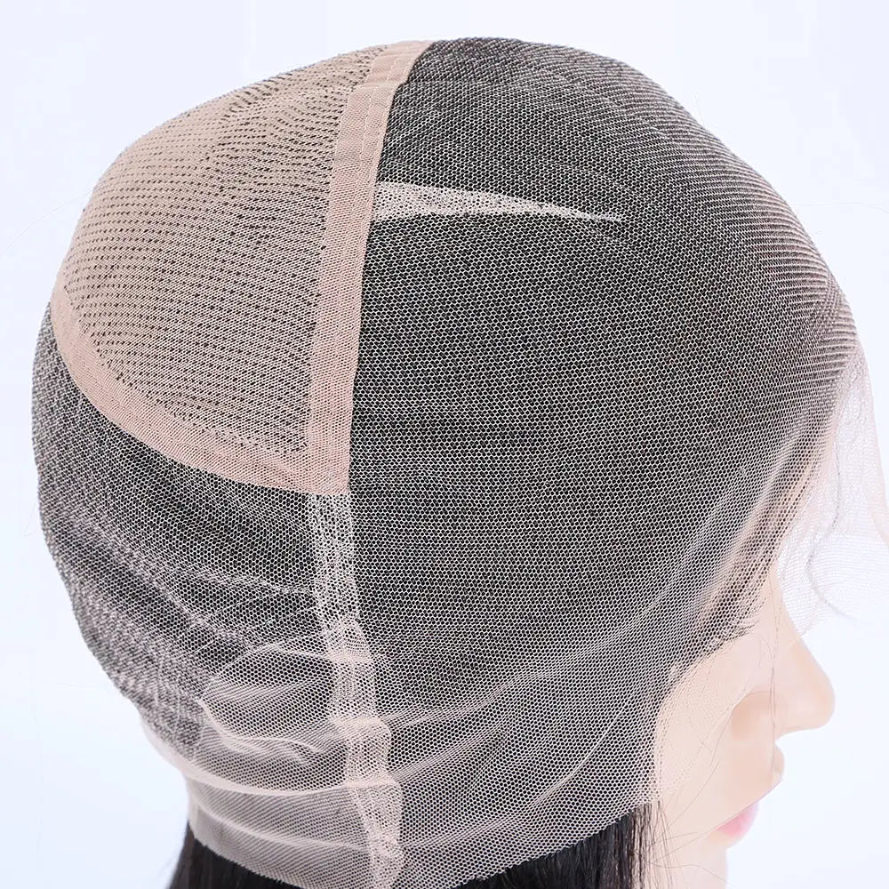 JASMINE Yaki Texture Full Hand tied human hair  with bangs