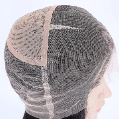 JASMINE Yaki Texture Full Hand tied human hair  with bangs