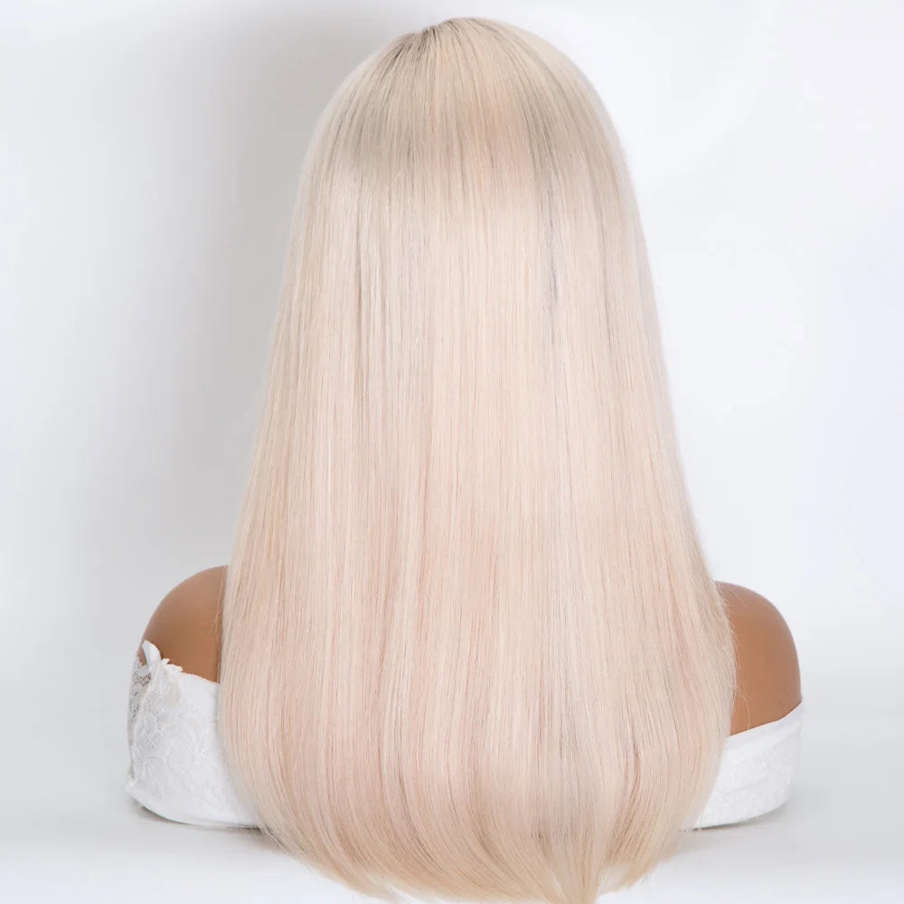 Dianne 14" Full Hand Tied Short Bob Wig Mono Top 12A Grade Quality cuticle Aligned 100% Virgin European Hair