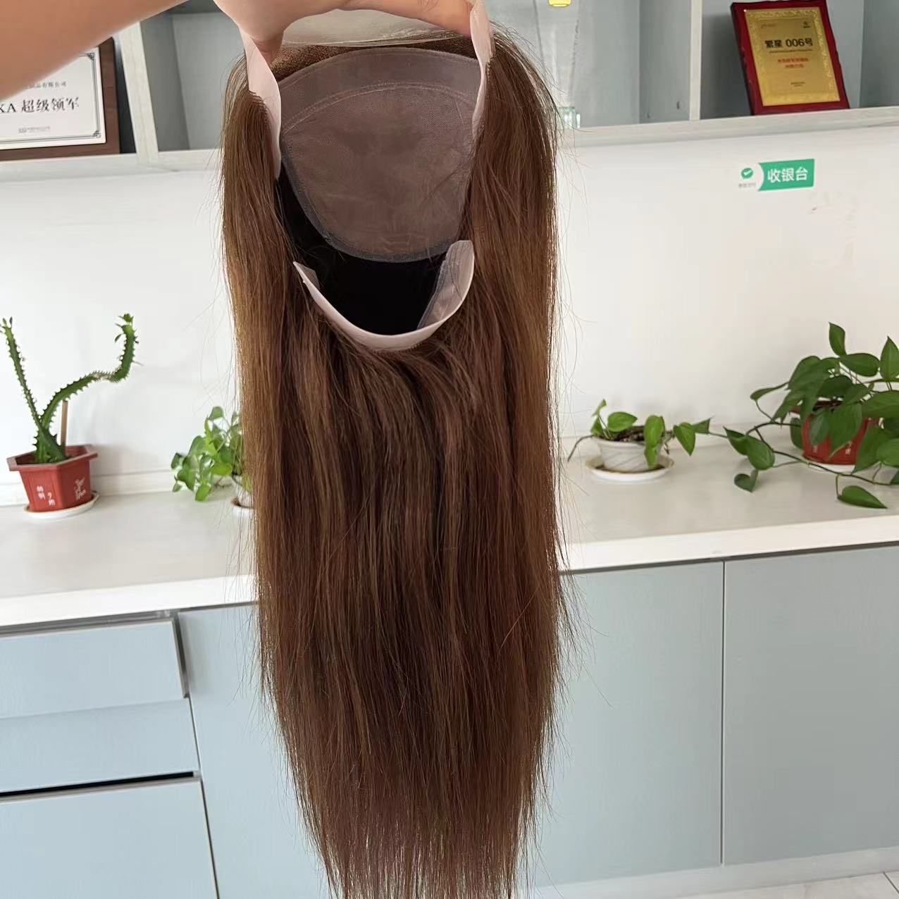 HOPE Fully Hand Tied 5x5 inch Silk Top 12A Grade 100% Virgin European Remy Medical Wig