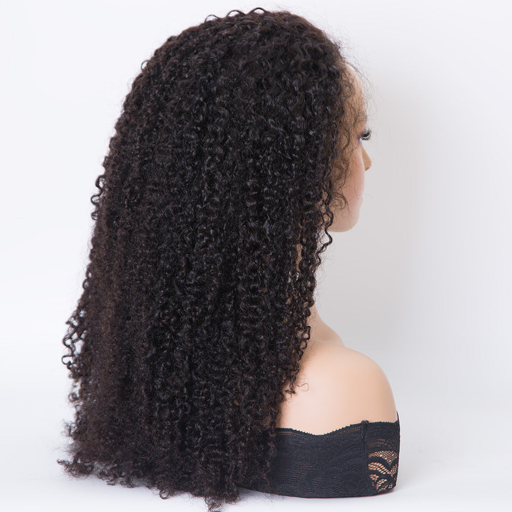 TATIANNA 20 inch Curly texture natural black single knots 13x6