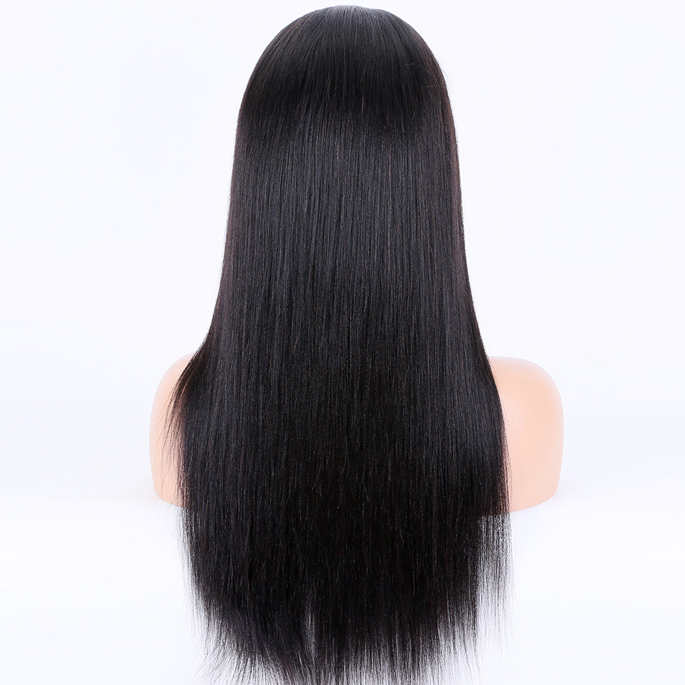 MARCELLA  Pre Plucked Hairline Brazilian Yaki Human Hair Wigs 150% Density Yaki Straight 360 Lace Front Wigs For Black Women