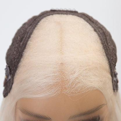 DAKOTA 12" Bob Single Knots Double Drawn 12A Grade White Blonde HD lace Top