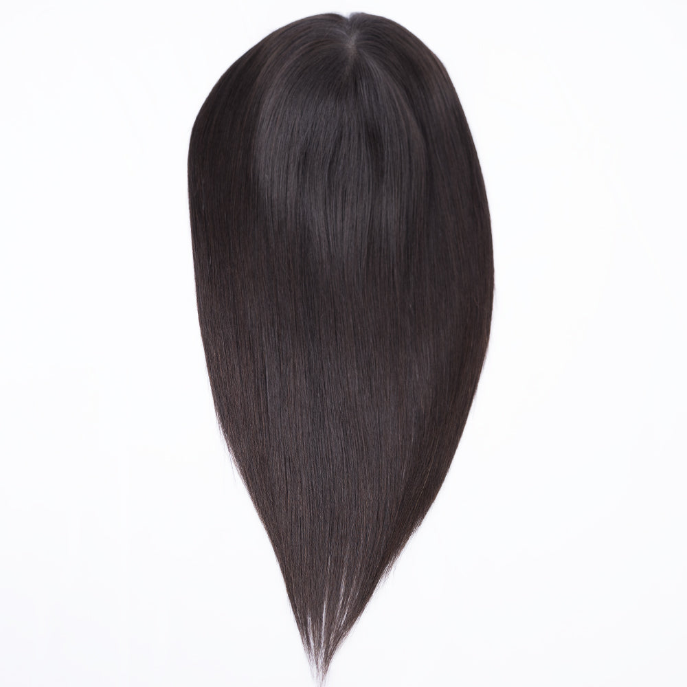 Madeline Premium Swiss HD Lace Topper Natural Black Cuticle-aligned 100% European Virgin Remy Hair Mini Wig