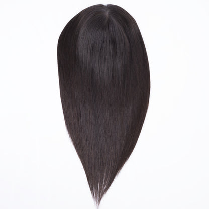 Madeline Premium Swiss HD Lace Topper Natural Black Cuticle-aligned 100% European Virgin Remy Hair Mini Wig