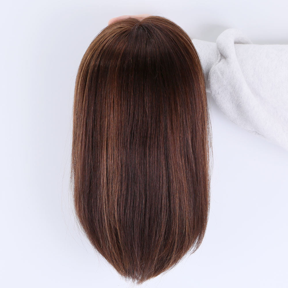 Summer mono front lace wig breathable wig short European virgin hair wig