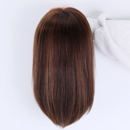 Summer mono front lace wig breathable wig short European virgin hair wig
