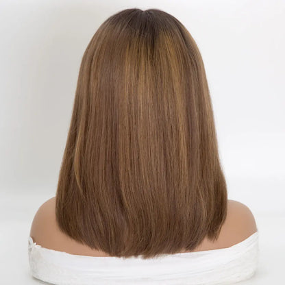 SOPHIA 12A Grade Full Hand Tied Brown Balayage Bob 100% European Virgin Human Remy Hair