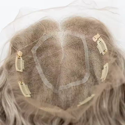Lois Curly 5x7" Lace Topper Full Hand Tied 12A Grade Cuticle-Aligned 100% European Virgin Remy Hair Topper
