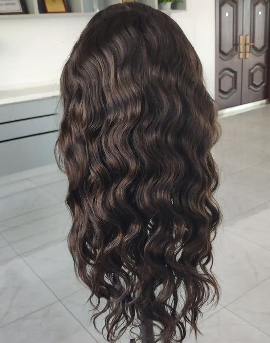 RANIA Natural Wavy 12A Grade Top Quality Virgin European Remy Human Hair Silk Top Medical wig