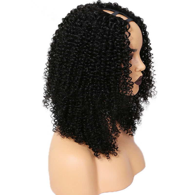 ELISE Brazilian remy human hair u part wig short afro wigs for black women
