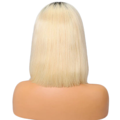 PARKER Bob 613 Blonde dark roots 100% Virgin Cambodian Remy Human Hair