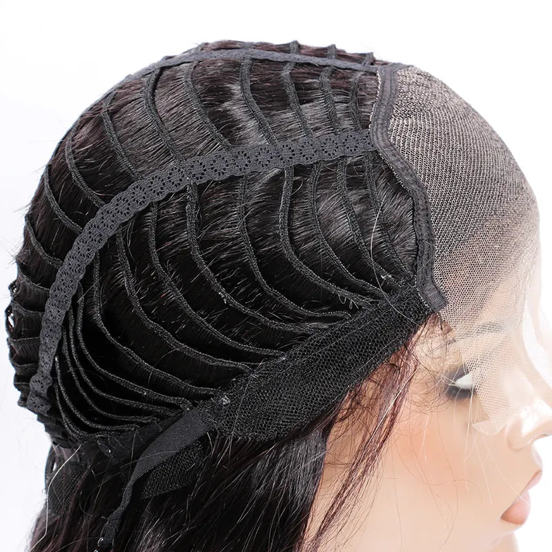 DAISY virgin brazilian hair balayage color blonde lace front wig with transparent swiss lace