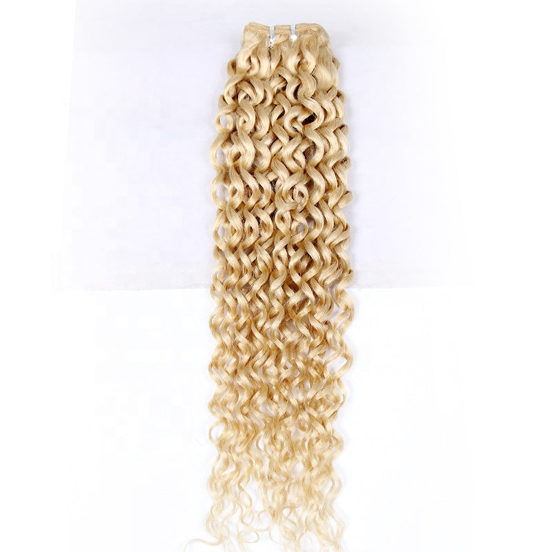 Wholesale 613 Blonde Deep Curly Blonde Vietnam Human Hair Extensions Bundles
