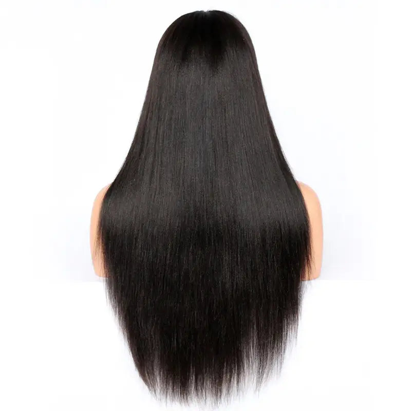 JADE Glueless  100% Brazilian Remy Long Yaki Straight With Bangs