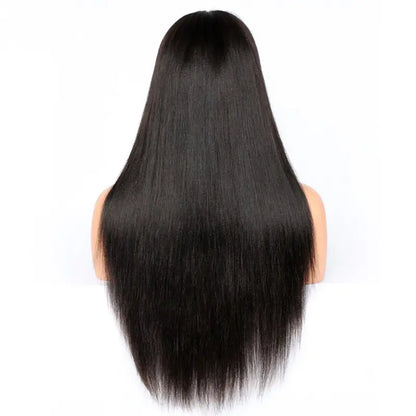 JADE Glueless  100% Brazilian Remy Long Yaki Straight With Bangs