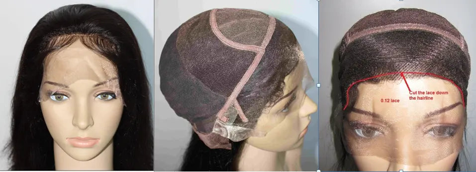 KIARA loose wave brazilian remy human hair 0.12 hard lace human hair wig