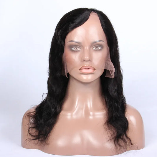 DONNA Indian Remy Hair Natural Wavy U Part Human Hair wig
