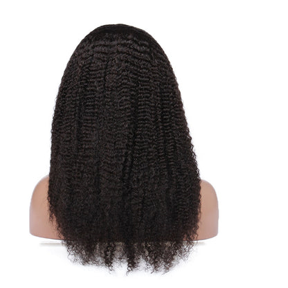 TAHLIA 250% Density Indian Virgin Human Hair Middle Part 20" Afro Kinky Curl Lace Wig