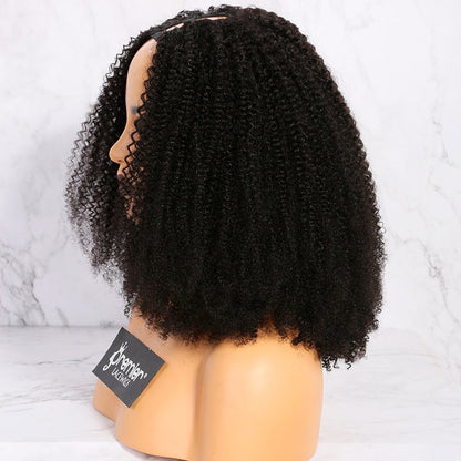 Textured U-Part Wigs Afro Kinky Curly ( For 3c and 4a textures) indian remy hair with cheap price