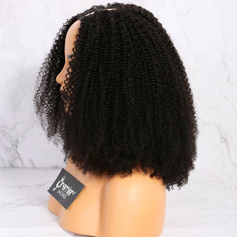 Textured U-Part Wigs Afro Kinky Curly ( For 3c and 4a textures) indian remy hair with cheap price