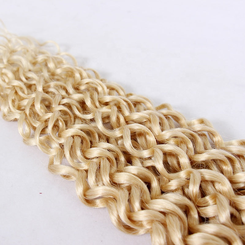 Wholesale 613 Blonde Deep Curly Blonde Vietnam Human Hair Extensions Bundles