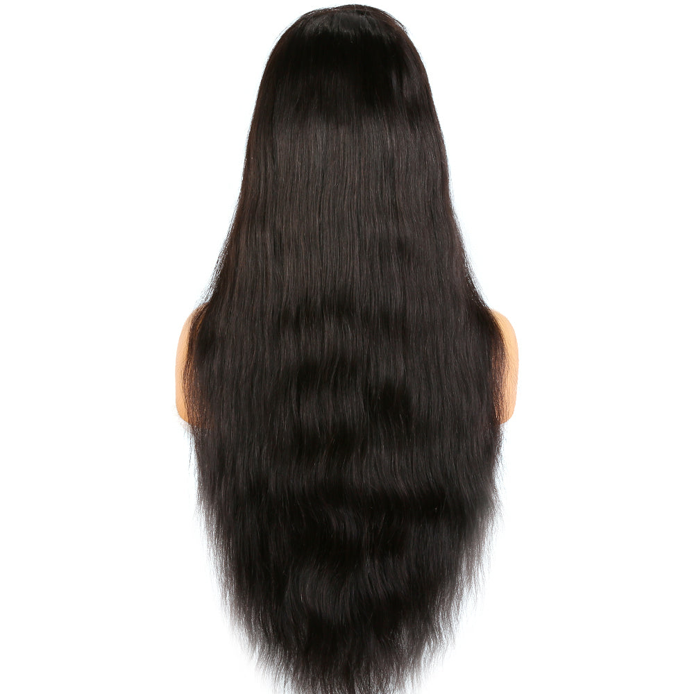Ready to Ship virgin indian remy human hair no strap no combs transparent full lace wig