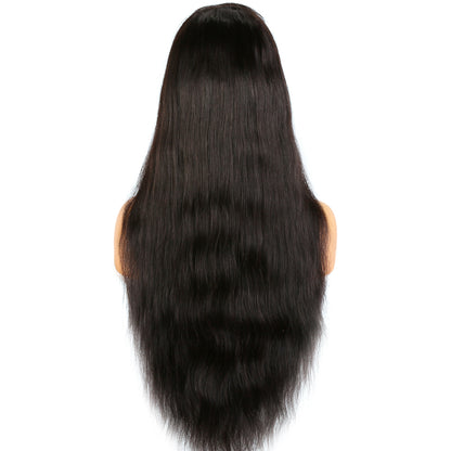 Ready to Ship virgin indian remy human hair no strap no combs transparent full lace wig