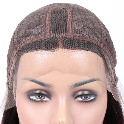 TAHLIA 250% Density Indian Virgin Human Hair Middle Part 20" Afro Kinky Curl Lace Wig