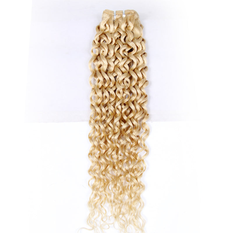 Wholesale 613 Blonde Deep Curly Blonde Vietnam Human Hair Extensions Bundles