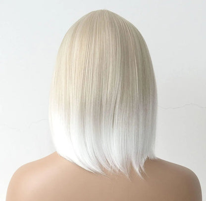 ARIA Bob 12" Ash White Platinum Blonde Pre Plucked with HD Transparent full lace