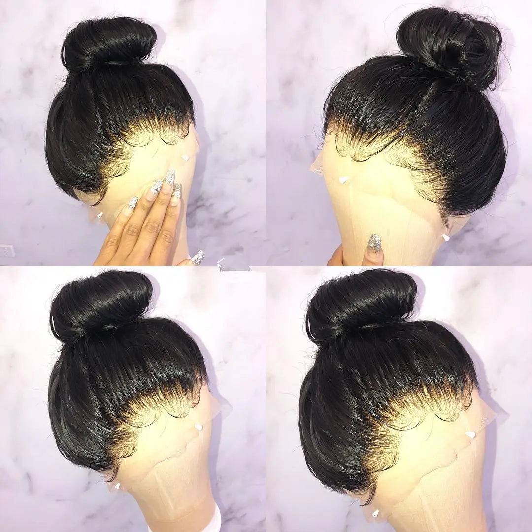MIAMI 180% Heavy Density Peakmill Style Gorgeous Long Wavy Indian Remy Hair 4.5" Deep Middle Part 360 Lace Wig