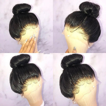 MIAMI 180% Heavy Density Peakmill Style Gorgeous Long Wavy Indian Remy Hair 4.5" Deep Middle Part 360 Lace Wig